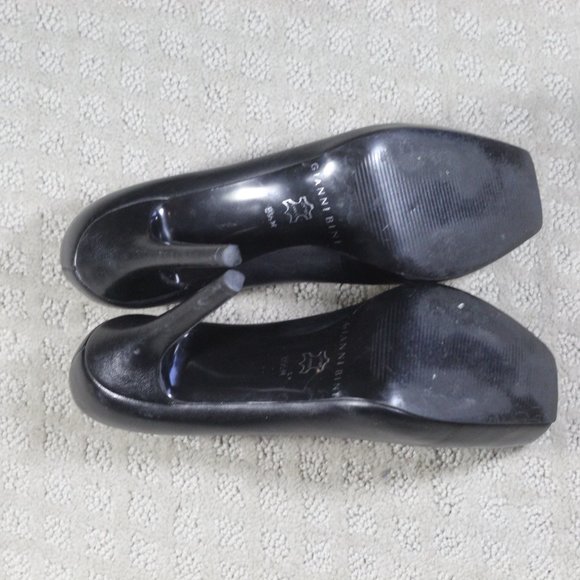 Gianni Bini Size 8.5 Black Square Toe Platform 5" Stiletto Heels - Picture 6 of 6